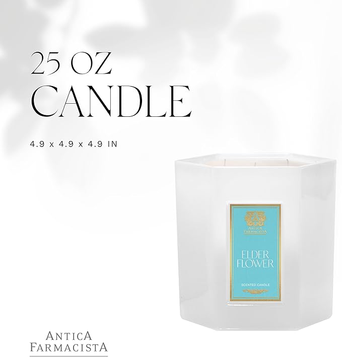 Antica Farmacista Three-Wick Candle - Decorative Home Candle - Long-Lasting & Premium Scented - Luxury Gift - Elderflower, 25 oz
