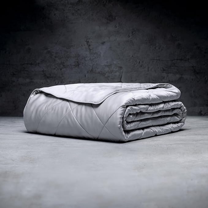 LUXOME Lightweight Blanket | 100% Rayon (Viscose) from Bamboo Fabric & Fill | Full/Queen - 86"x92" | Super Soft | Thermal-Regulating | Stone