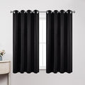 Joydeco Blackout Curtains 63 Inch Length 2 Panels Set, Thermal Insulated Long Drapes 2 Burg, Room Darkening Grommet Drapes for Living Room Bedroom Window