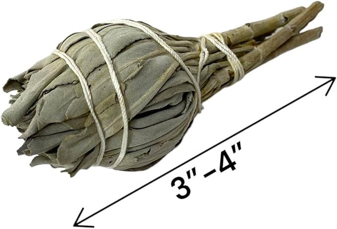 NessaStores 130 California White Sage Smudge Sticks, 3 to 4 Inch Hand Tied, All Natural for Home Cleansing, Stress Relief, & Clearing Negative Energy JC-005