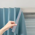 Self Adhesive Curtains, Black Out Shade for Window, Blackout Fabric Temporary Window Coverings Easy to Hang Curtains No Rod Needed, Use for Bedroom, Room, Kitchen, 35" W X 71" L, Lake Blue, 1 Panel