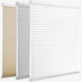 MYshade 1.5-Inch Cellular Cordless Light Filtering Shades,Thermal Insulating Noise Reducing Waterproof Blinds,Honeycomb Window Treatments for Indoor Light Control (White-34 W x 72" H)