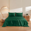 THXSILK 100% Pure Mulberry Silk Duvet Cover Set 3 Piece, 6A+ Grade Luxury Soft Bedding Silk Sheets for Hair and Skin, 1 Pcs Quilt/Comforter Cover with 2 Zippered Pillowcases (Emerald Green, Cal. King)