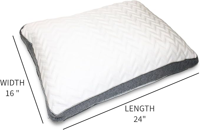 Cooling Gel Pillow for Adults - Interchangeable Gel Bead, Fiber Fill & Foam Layers - Double-Sided Chevron & Mesh Cover - Comfortable Coldest Pillow for Side, Back & Stomach Sleepers