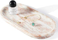 Koville Norway Natural Marble Tray, 12"x6" Vanity Decorative Tray for Countertop Organizer, Catchall for Perfume, Candles, Jewelry Dish