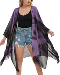 Women's Bohemian Floral Chiffon Beach Cover up Swimsuit Kimono Summer Swimwear Cardigans