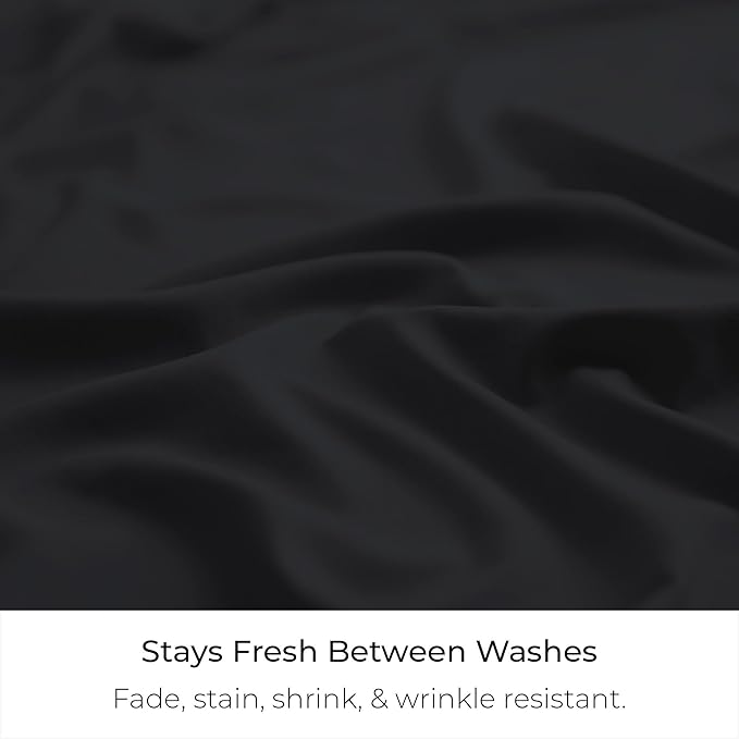 Mellanni Bed Skirt Full Size - Bed Skirting - 15-Inch Tailored Drop Pleated Dust Ruffle - Hotel Luxury Bedding - Wrinkle, Fade, Stain Resistant - 1 Bedskirt (Full, Black)