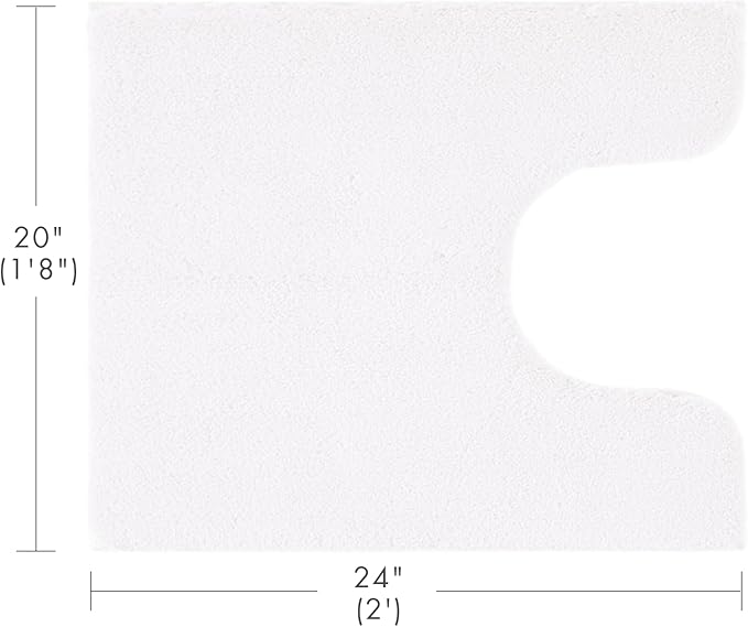 Madison Park Signature Marshmallow Bathroom Rug Non Slip, Luxrurious Plush Bath Mat, Absorbent, Quick Dry, Spa Design Bath Room Décor, 20x24, White
