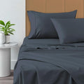 Pizuna Pure 100% Cotton California King Size Sheets, 800 Thread Count Long Staple Cotton Crisp Sateen Sheets with 15inch Deep Pocket (Dark Blue)