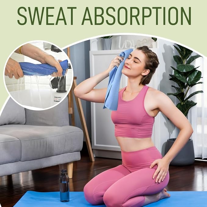 SUNLAND Microfiber Sports Workout Towels Fast Drying Fitness Sweat Towels for Men & Women Lightweight Multi-Purpose Gym Exercise Towel
