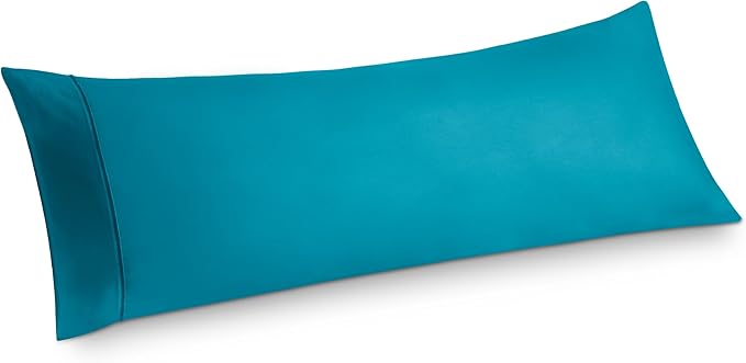Bedsure Body Pillow Case Cover - Teal Brushed Microfiber Long Pillow Cases, Ultra Soft and Cozy Body Pillowcase with Envelope Closure, Wrinkle, Fade and Stain Resistant, 1 Pack, 20x54 Inches