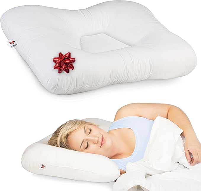 Core Products Tri-Core Cervical Support Pillow – Firm Orthopedic Neck Pillow for Pain Relief, Great Gift for Back and Side Sleepers – Ergonomic Contour Pillow – Assembled in USA, Petite Size