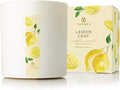 Thymes Lemon Leaf Candle - 8 Oz - Scented Candle for a Fresh Home Fragrance - Aromatherapy Candle in Glass Jar - Matte White Jar