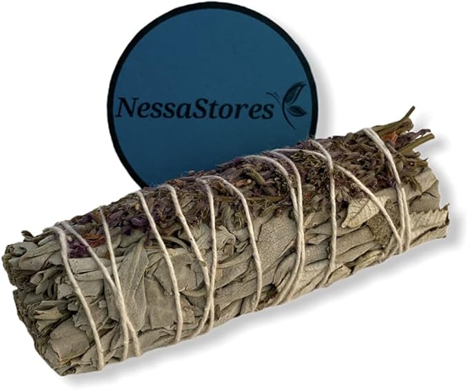 NESSASTORES - White Sage + Yerba Santa + Lavender Smudge Incense 4" Bundle #JC-198 (1 pcs)