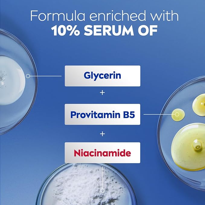 NIVEA Intense Healing Body Lotion for Very Dry, Itchy Skin with Glycerin, Provitamin B5 and Niacinamide, 72-Hour Body Moisturizer, 33.8 Fl Oz Value Size Pump Bottle