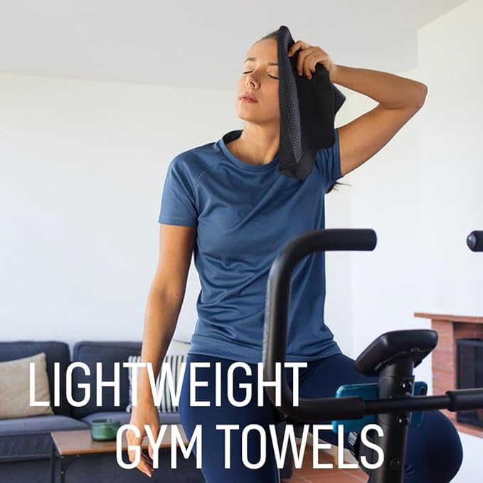 SUNLAND Microfiber Sports Workout Towels Fast Drying Fitness Sweat Towels for Men & Women Lightweight Multi-Purpose Gym Exercise Towel