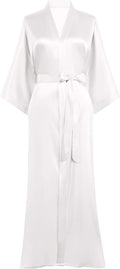 PRODESIGN Satin Kimono Robe Women Long Silky Kimono Bathrobe Sleepwear Wedding Bridesmaid Robe