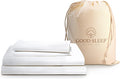 Good Sleep Bedding King Size Sheets Set - 4 Pc, 100% Egyptian Cotton, 1000 TC 16" Deep Pocket King Sheet Set, Soft & Breathable, Sateen Weave with Pillowcases - White