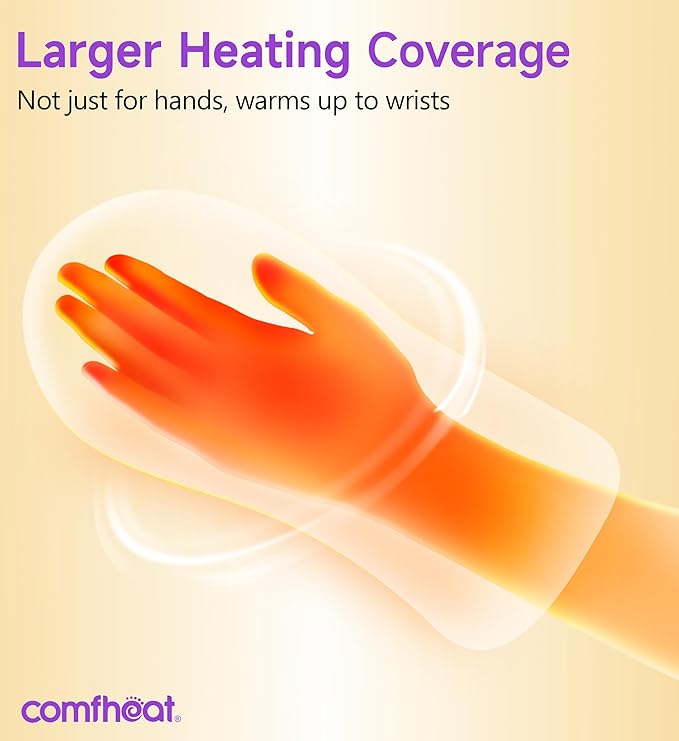 Microwavable Heating Mittens for Hand and Fingers to Relieve Arthritis Pain Heated Hands Mitts Warmers 1 Pair, Microwave Heated Hand Muff Wrist Heating Pad, Lavender Scent, Washable