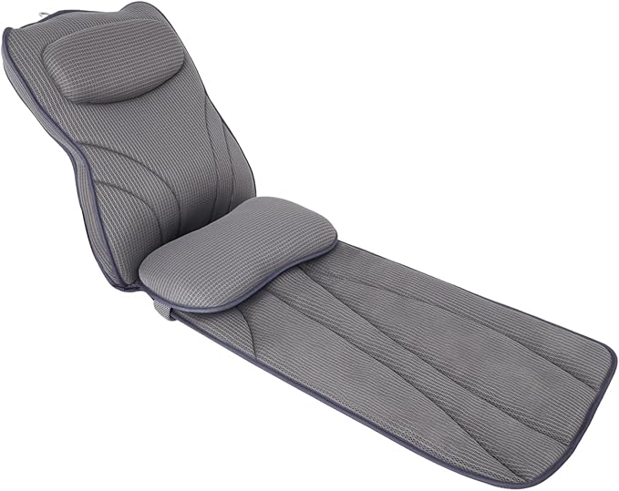 Extra Long Thick Full Body Bath Pillow for Tub with Lumbar Pillow- Luxury 4D Air Mesh Bathtub Pillow with Head, Shoulder & Back Support, Non-Slip Bath Cushion with Suction Cups, Fits All Tubs-Gray