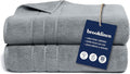 Brooklinen Super-Plush Turkish Cotton Bath Sheets Set of 2 Cotton, 820 GSM, Highly Absorbent, Machine Washable, Perfect for Home & Bathroom (40" x 65"Smoke Gray)