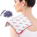 Small Heating Pad Microwavable with Cotton Washable Cover 11x6.3 Lavender Heat Pad for Pain Relief, Natural Fillings Moist Warm Compress, Microwave Hot Pack for Muscles, Joints