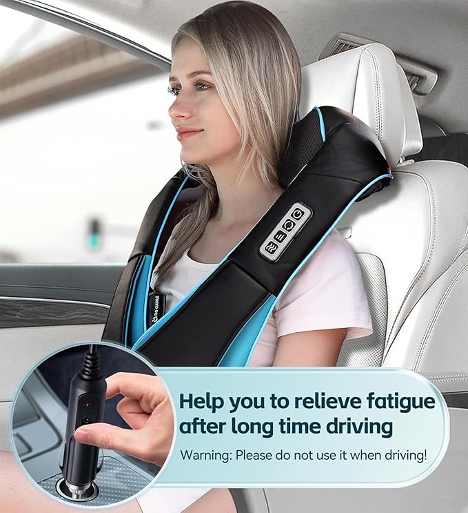 Mo Cuishle Shiatsu Neck and Shoulder Massager with Heat – Deep Kneading Massage for Relaxation – Ideal for Christmas, Mother's Day, Father's Day, Gifts for Men, Women, Mom and Dad