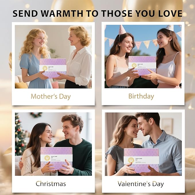 Christmas Gifts for Women, 38 Pcs Skin Care Face Sheet Mask, Bath & Body Spa Gift Set, Self-Care Relaxation Pampering Gift Basket, Bath Bomb, Eye Mask, Face Serum, Lip Gloss, Mother Day, Birthday