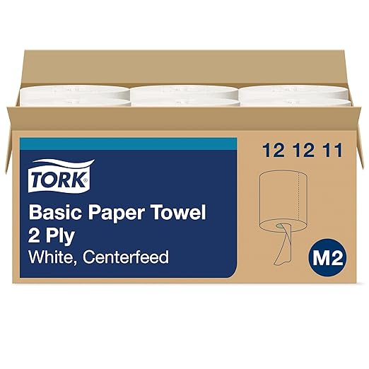 Tork Soft Centerfeed Hand Towel White M2, 100% Recycled, 6 x 600 Towels, 121211