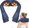 Joyset Shiatsu Neck and Back Massager with Heat,Electric Shoulder Massager for Pain Relief Deep Tissue,3D Kneading Massage with Cloth Cover Easy to Clean Best Gift for Men Women Parents (Blue)