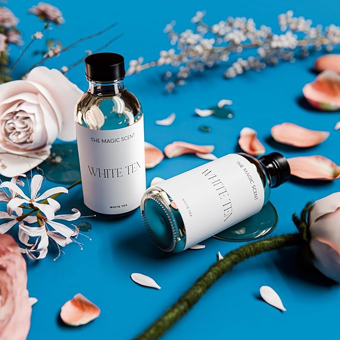The Magic Scent White Tea Diffuser Oil - Hotel & Home Luxury Scents - Diffuser Oil Scents for Home Designed for Use in All Diffusers - 8.5 fl oz, 250 mL