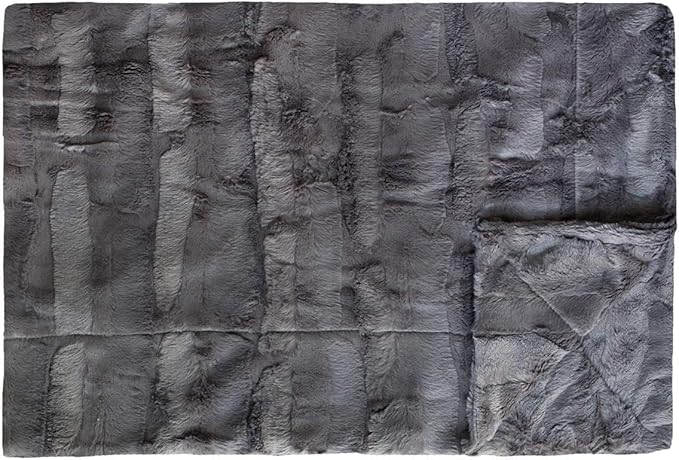 Minky Couture Premium Solid Color Blanket - Soft, Warm, Cozy, Comfortable, (Adult, Sorbet Charcoal)