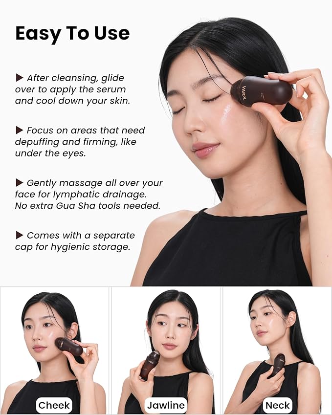Ice Roll Serum for Face, Puffy Eyes, Under Eye Bags - Bakuchiol & Collagen for Wrinkles, Anti Aging, Cooling Ice Roller for Puffiness, Redness, Dark Circles - Korean Skin Care, 1.69 Fl Oz