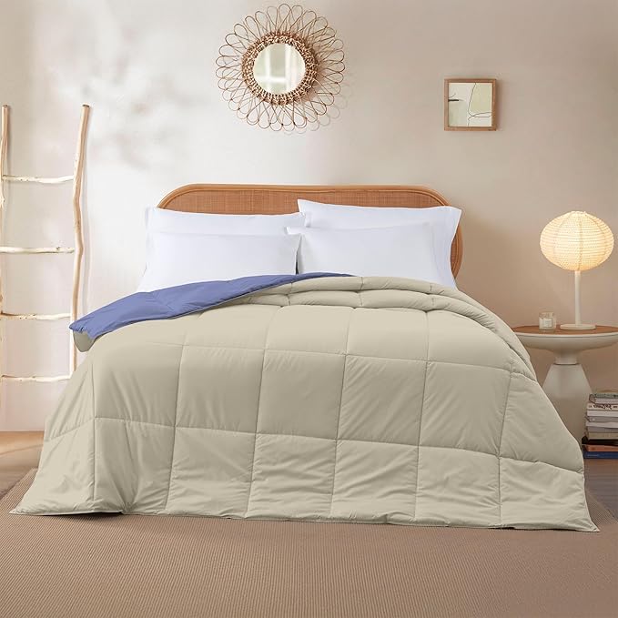 Modern Threads Down Alternative Reversible Comforter Blue/Cream King