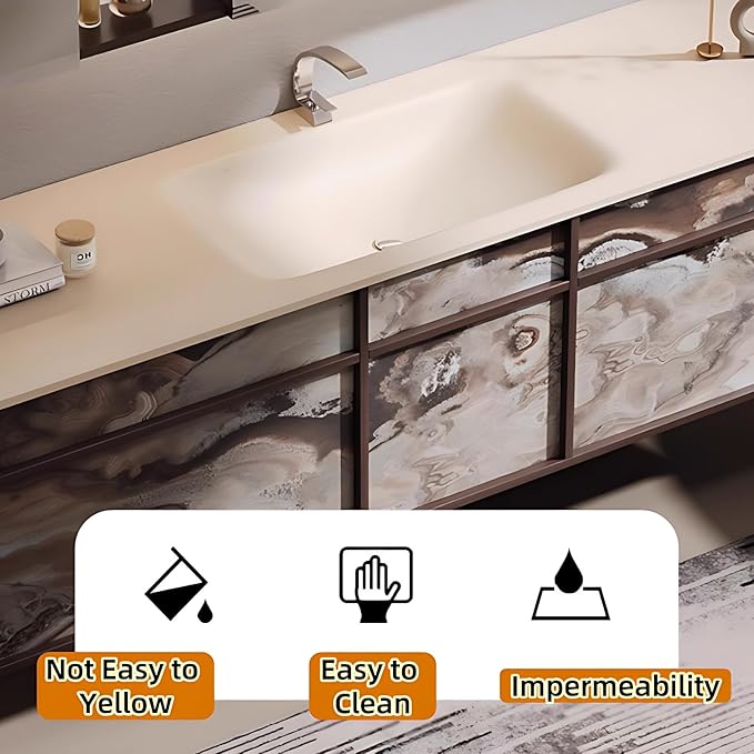 44in Bathroom Vanities Set - Bathroom Vanity with Sink, Tall Storage, Smart Defogging Mirror, Integrated Sink & 2 Large Drawer | Floating Cabinet