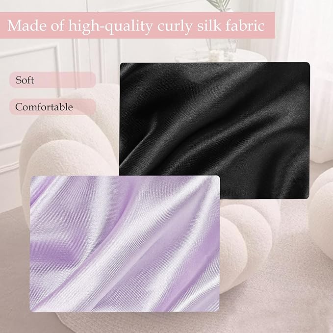 Satin Bonnet Double Layer Silk Bonnet for Sleeping Women Hair Care for Natural Curly
