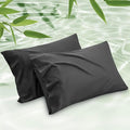 Bedsure King Size Pillow Cases Set of 2, Cooling Pillow Cases King, Rayon Derived from Bamboo Black Pillowcases, Breathable & Silky Soft Cool Bedding Pillow Covers with Envelope Closure, 20x36 Inches