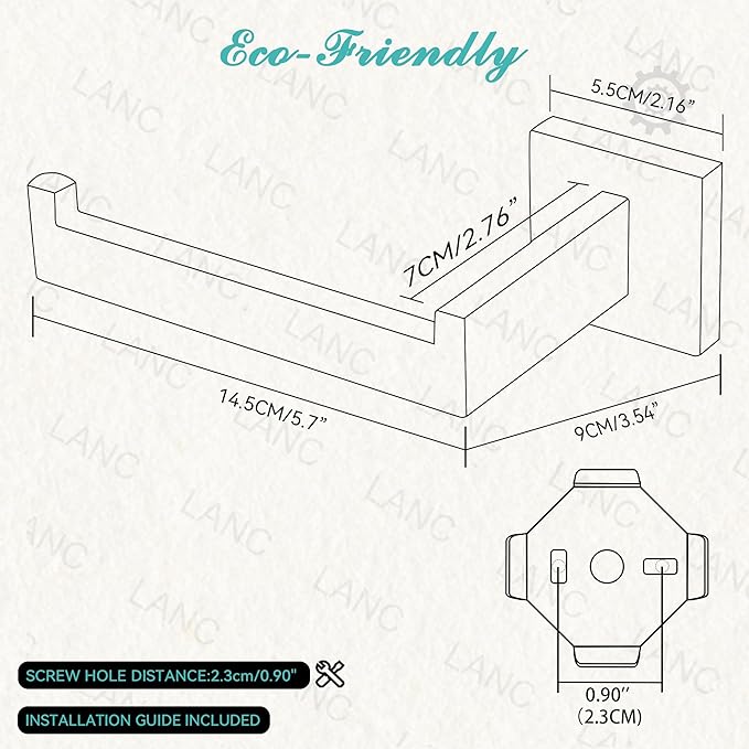 LANC Bathroom Toilet Paper Holder, Brushed Nickel Toilet Paper Roll Holder Wall Mounted for Kitchen Washroom Modern Toilet Tissue Roll Holder Dispenser Stainless Steel Left, A8807BN-LF