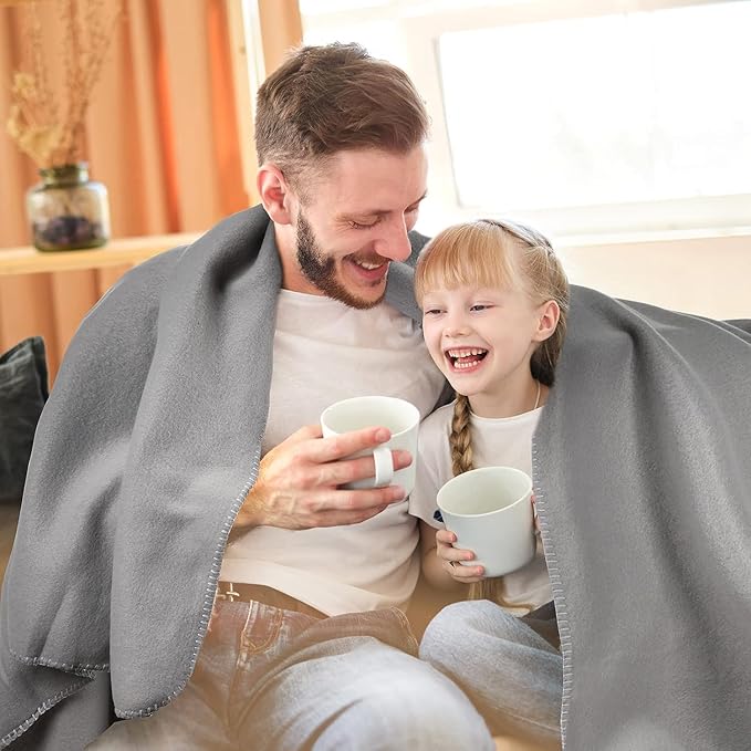 (24 Pack) Wholesale Bulk Fleece 50x60 Throw Blankets for Wedding Favors, Homeless Women, Men in Assorted Colors, 160 GSM