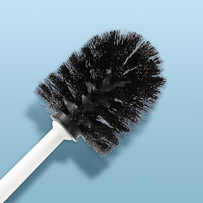 Toilet Brush and Holder Set, Durable Polypropylene with Ventilated Base and Ergonomic Handle for Effective Bathroom Cleaning and Storage