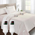 Heated Blanket Electric Blanket Queen Size, Super Soft Cozy Upgraded Flannel Heating Blanket with 9 Heating Levels & 1-9 Hours Auto Off, Fast Heat & Overheat Protection, 84" x 90", Blush White
