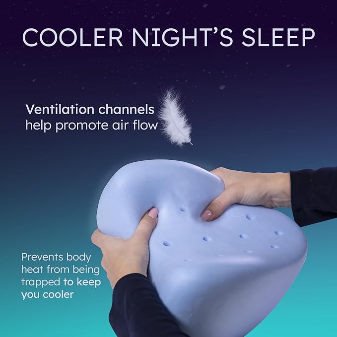 Contour Legacy Leg & Knee Foam Support Pillow for Side Sleepers Soothing Relief for Back, HIPS, Knees, Joints, Nerves & Muscles