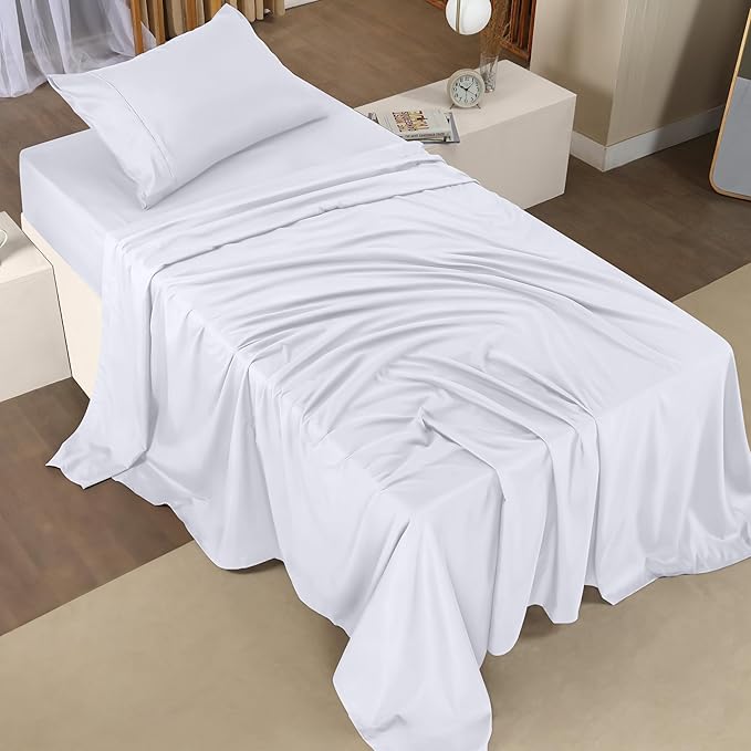 Utopia Bedding Twin Bed Sheets Set - Pack of 10 Sheet Sets - Perfect for Spa, Hotel, & Guest Bedroom - Brushed Microfiber - Shrinkage and Fade Resistant - Easy Care (White)
