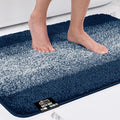 GORILLA GRIP Ultra Soft Plush Bathroom Rugs with Textured Rubber Backing, 34 x 24 Absorbent Quick Dry Bath Mat, Machine Washable Shower Mats, Home Décor Accessories Bathmat Rug Essentials, Navy