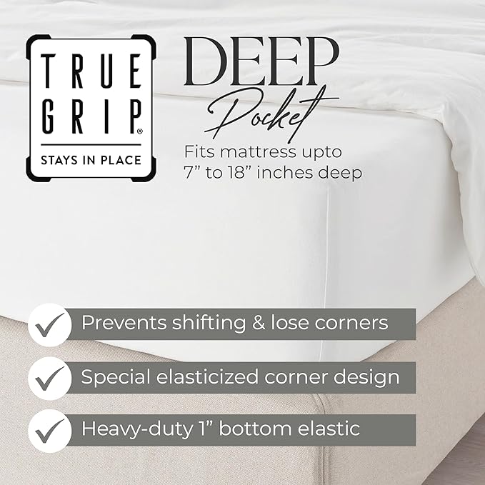 SUPREME ELEGANCE 1200 Thread Count Cotton Rich Full White Sheets Set, Ultra Soft & Silky Luxury Sateen Bed Sheets, Moisture Wicking & Wrinkle Resistant (1 Flat Sheet, 1 Fitted Sheet & 2 Pillowcases)