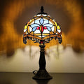 Bedside Table Tiffany Small Table lamp in The Bedroom, Living Room Table lamp, Stained Glass Table lamp, 8 inches, Household and Office Reading lamp (Qinglong Final Payment Style)