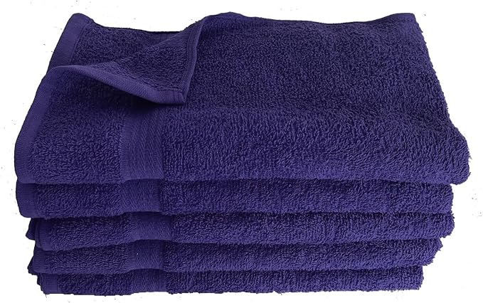 Towel Supercenter 16X27 Salon Hand Towels Colors (12Pack-24Pack-36Pack- 60Pack-120Pack) 100% Cotton for Hair Salons, Nail Salons, Tanning Salons, Golf Course (Navy Blue, 24)