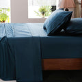 Extra Deep Pocket California King Sheets 18-24 Inch 1000 Thread Count 100% Egyptian Cotton Sateen Weave Soft Breathable 4 Pieces（California King,Navy）