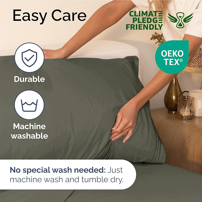 Twin XL Size 3-Piece Sheet Set - Extra Soft, Breathable & Cooling - Hotel Luxury Durable Bed Sheets - Deep Pockets, Easy-Fit & Wrinkle-Free - Dark Taupe Oeko-Tex