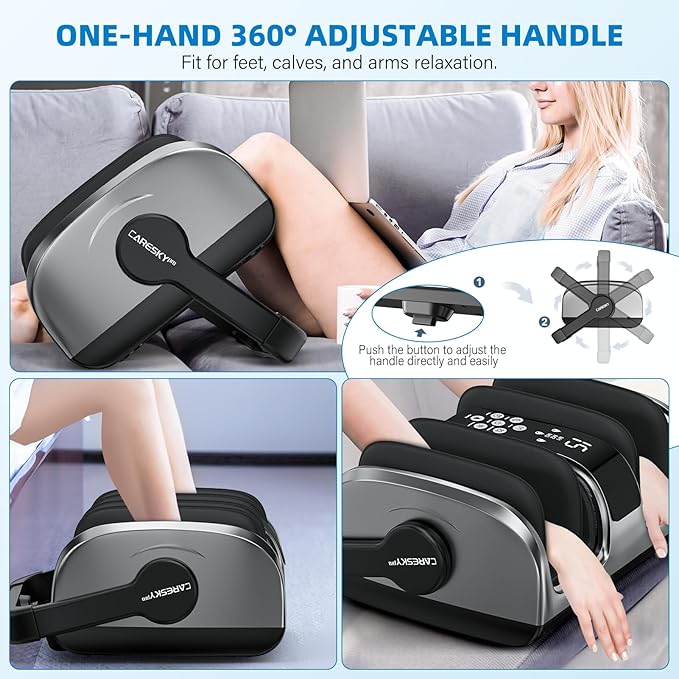 FSA Eligible HSA Items, Shiatsu Foot Massager for Neuropathy and Pain Relief, 3 Heat Therapy, 5 Intensity Deep Kneading, Rolling for Calf-Feet-Arm Relaxation, Plantar Fasciitis